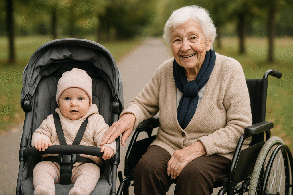 赤ちゃんとおばあさん