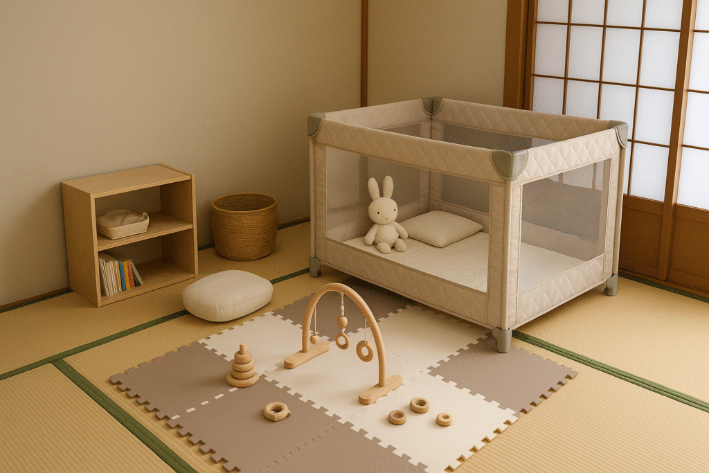 和室に赤ちゃんコーナー