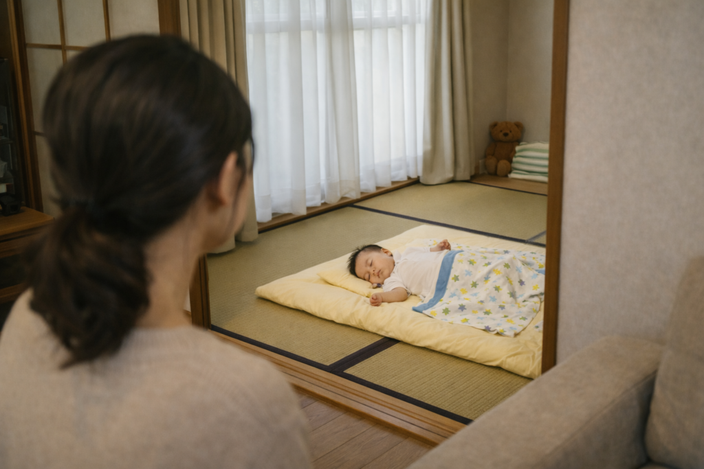 目の届く位置でお昼寝タイム